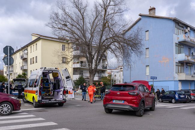 Nuoro, la scena dell'incidente (foto S.Novellu)