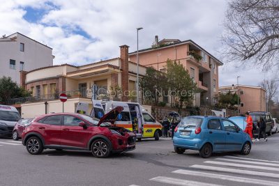 Nuoro, la scena dell'incidente (foto S.Novellu)