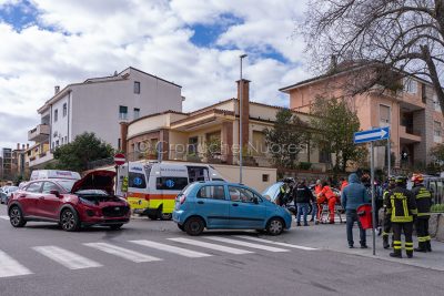 Nuoro, la scena dell'incidente (foto S.Novellu)