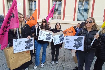 Un momento della manifestazione contro il 41bis (foto Camedda)
