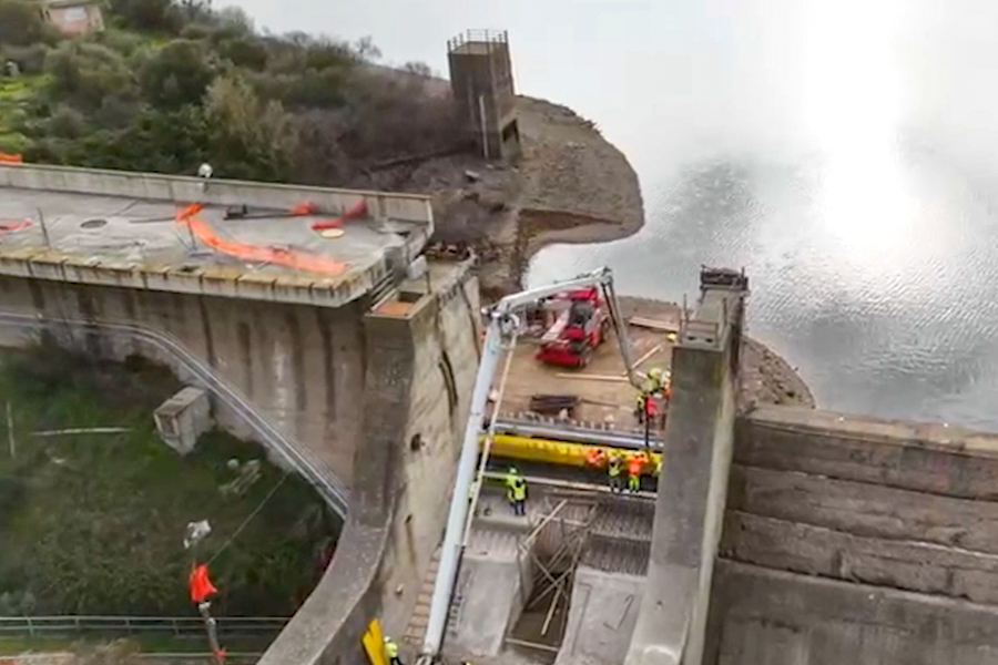 Diga Maccheronis, riparte l’invaso: conclusi i lavori al pancone provvisorio – VIDEO