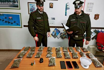 La droga sequestrata a Bosa