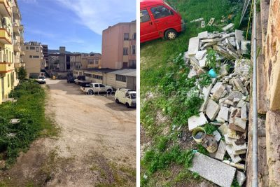 Le macerie abbandonate nell'area tra via Sicilia e via Lamarmora