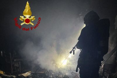 L'intervento dei vigili dle fuoco