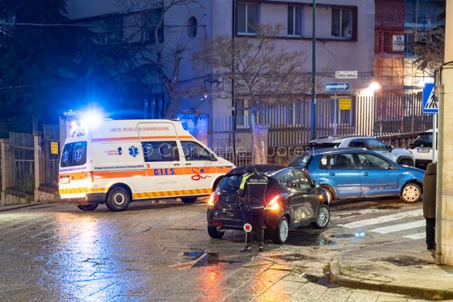 Nuoro, la scena dell'incidente (foto S.Novellu)