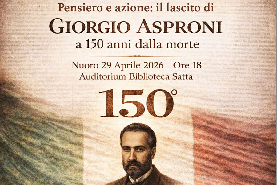 Giorgio Asproni: a Nuoro il ricordo del deputato ribelle a 150 anni dalla morte