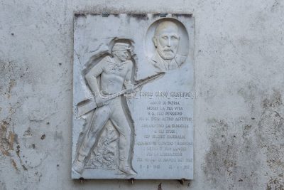 La lapide del garibaldino Giuseppe Corbu Guiso