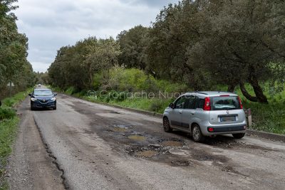 Situazione di pericolo sulla SP 43 (foto S.Novellu)