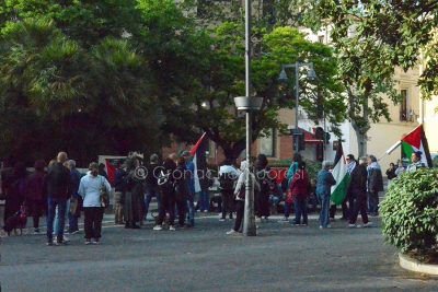 Una bandiera pro Gaza (foto Nieddu)