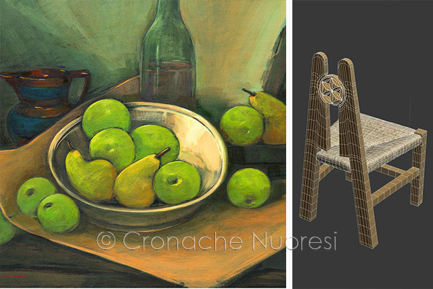 Una natura morta e un arredo di Sulas (foto Fondazione Sulas)