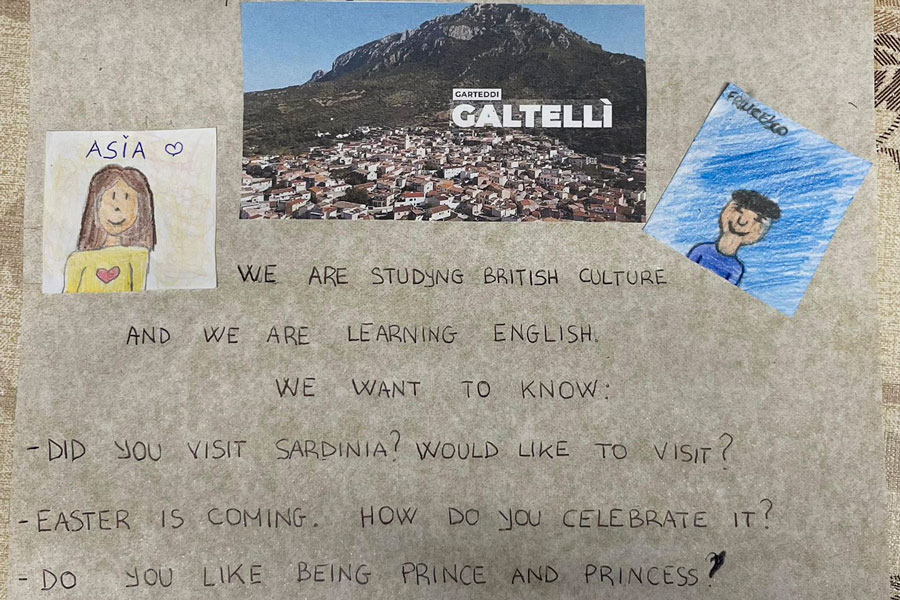 Galtellì scrive ai Reali d’Inghilterra: la sorpresa della scuola primaria per William e Kate