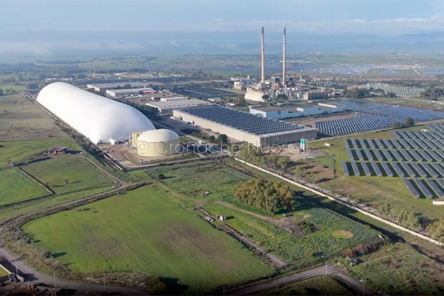 Gli stabilimenti della zona industriale di Ottana (frame da video della Polizia di Stato sua arresto sindaco Ottana)