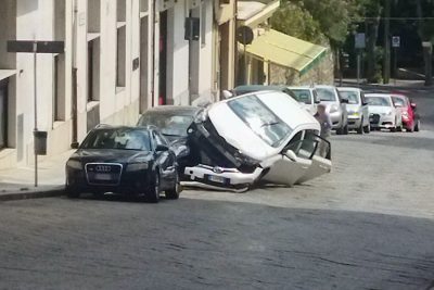 La Golf dopo l'incidente