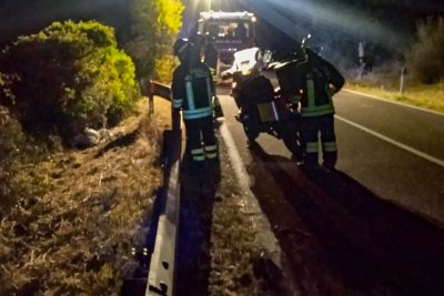 La scena dell'incidente (foto VVF)