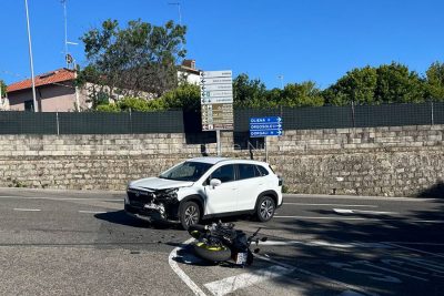 La scena dell'incidente in via Mughina