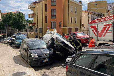L'auto dopo l'incidente