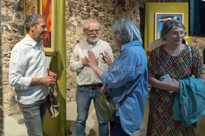 Pietro Costa, uno degli artisti in mostra (foto S.Novellu)