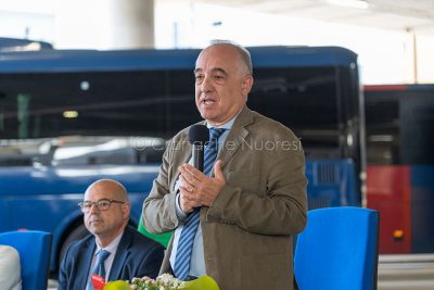 Francesco Sechi all'inaugurazione del Centro intermodale (foto S.Novellu)