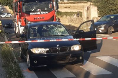 La BMW dopo lo schianto