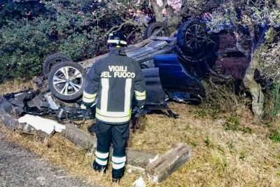 La Nissan dopo l'incidente