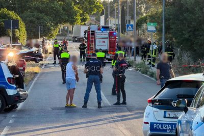 La scena dell'incidente (foto S.Novellu)