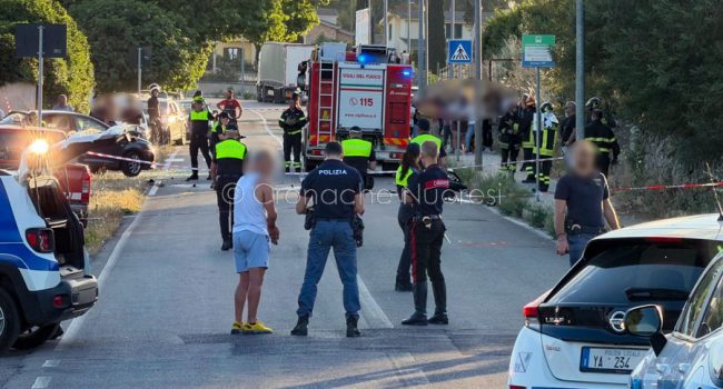 La scena dell'incidente (foto S.Novellu)