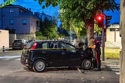 L'auto dopo l'incidente