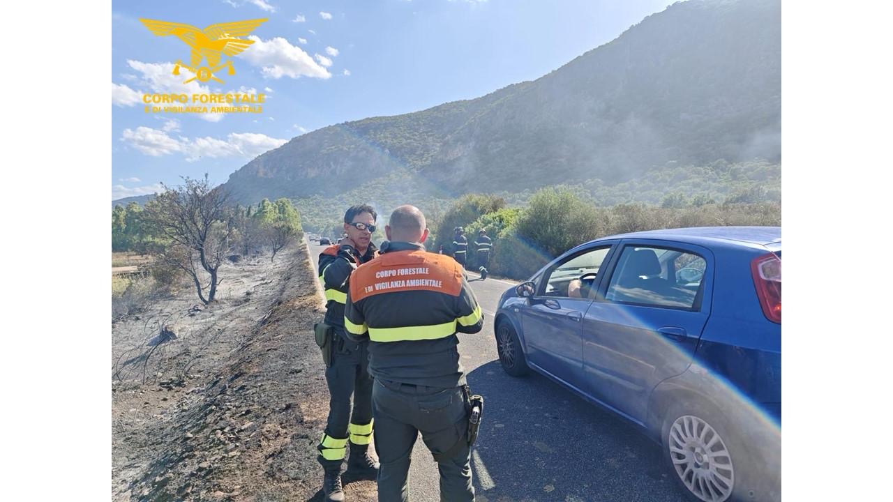 Paura per un incendio sul ciglio della 125: traffico deviato