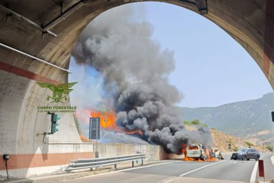 L'incidente nella Galleria Arcu Sa Porta