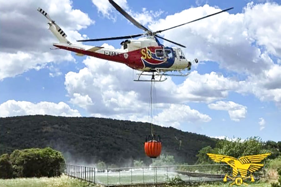 Incendio a Ortueri: in azione la macchina antincendio
