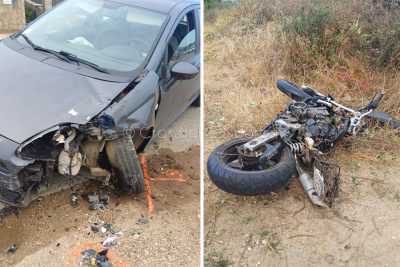I due mezzi coinvolti nell'incidente