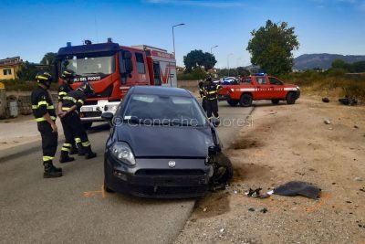 La Punto dopo l'incidente