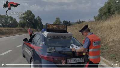 Un posto di blocco dei Carabinieri