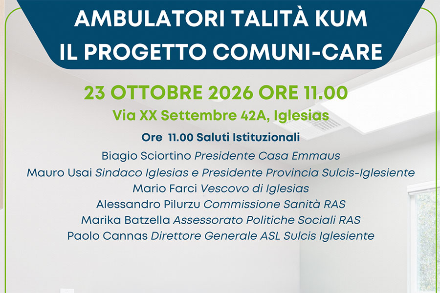 Sanità di prossimità, gli ambulatori Talità Kum aprono una nuova sede a Nuoro