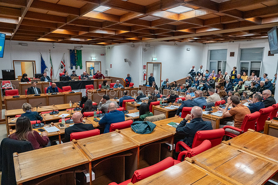 Vertenza Poste Italiane in Comune (foto S.Novellu)