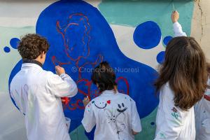 Arte e inclusivita', un dettaglio del murale (foto S.Novellu)