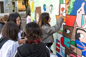 Arte e inclusivita', alcuni dei giovani artisti (foto S.Novellu)