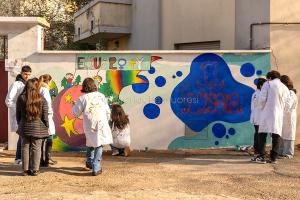 Arte e inclusivita', un murale a Nuoro (foto S.Novellu)