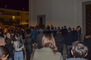 Fonni, fiaccolata per le quattro giovani vittime dell'incidente (foto Nieddu) 06