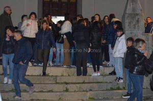 Fonni, fiaccolata per le quattro giovani vittime dell'incidente (foto Nieddu) 09