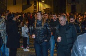 Fonni, fiaccolata per le quattro giovani vittime dell'incidente (foto Nieddu) 10