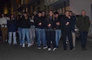 Fonni, fiaccolata per le quattro giovani vittime dell'incidente (foto Nieddu) 12