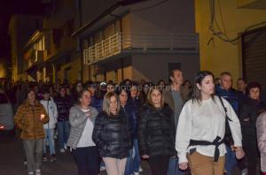 Fonni, fiaccolata per le quattro giovani vittime dell'incidente (foto Nieddu) 13