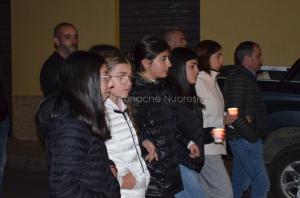 Fonni, fiaccolata per le quattro giovani vittime dell'incidente (foto Nieddu) 14