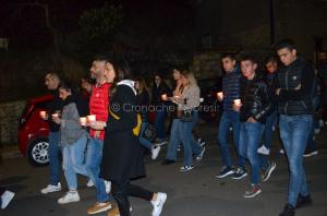 Fonni, fiaccolata per le quattro giovani vittime dell'incidente (foto Nieddu) 21