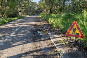 Il tratto piu' pericoloso della SP 43 (foto S.Novellu)