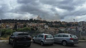 Incendio a Monte Gurtei (foto Cronache Nuoresi)