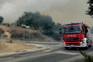 Incendio a Monte Gurtei (foto Cronache Nuoresi)