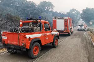 Incendio a Scano Montiferro (foto S.Novellu