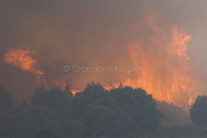 Incendio a Scano Montiferro (foto S.Novellu